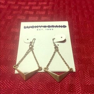 NWT Lucky Brand triangle earrings